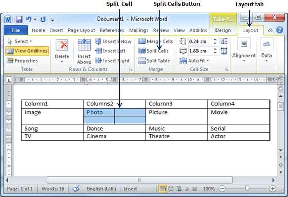 unmerge cells in excell 2010 for mac